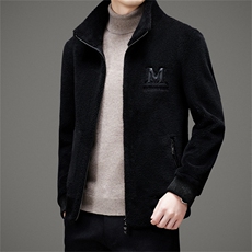 MJ1997冬季2021海宁男式羊毛皮草男修身颗粒绒夹克P280，男装夹克，电商B360