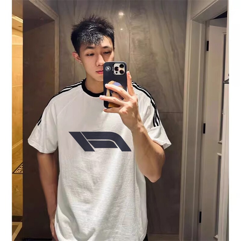 夏季美式高街重磅纯棉三条杠织带撞色男女短袖T恤ZD632-特P30,男装T恤,电商A486-1
