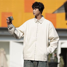 美式复古灯芯绒外套男2024秋季新款港风时尚宽松百搭夹克YJ11/P85，男装夹克，星座506