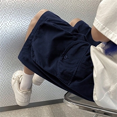 工装短裤男女韩版潮流高街帅气大口袋2026夏季ins五分裤K6285-P35，男装牛仔裤，星座412-2