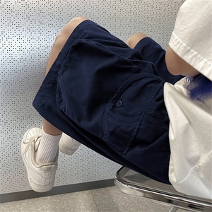 工装短裤男女韩版潮流高街帅气大口袋2026夏季ins五分裤K6285-P35图片