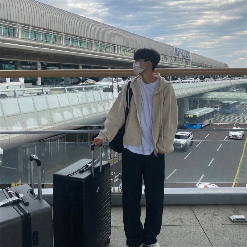 816B-MY009-P75韩版男士毛衣外套宽松纯色慵懒风开衫韩,男装针织衫/毛衣,星座816B