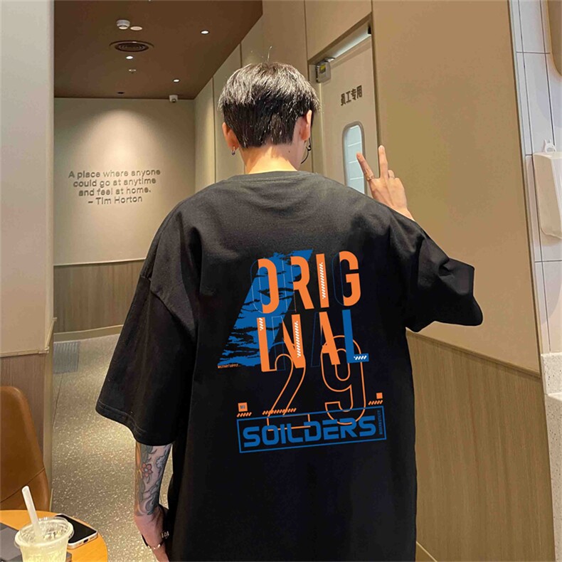 220g纯棉美式夏季短袖t恤男DT401-特批19控38,男装T恤,电商B370