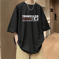 华夫格t恤男短袖男大码五分袖酒店风HT73359-P22，男装T恤，电商A040