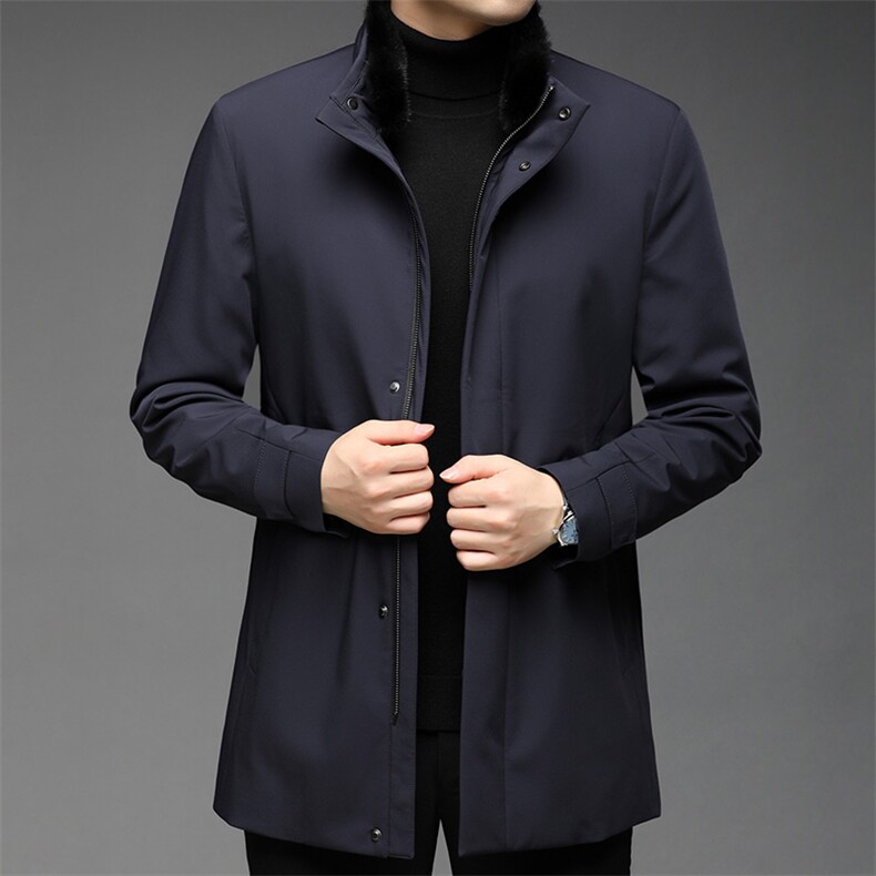 BB6559秋冬2023年男士新款夹克兔毛内胆大衣保暖派克服P858,男装皮衣,电商B360