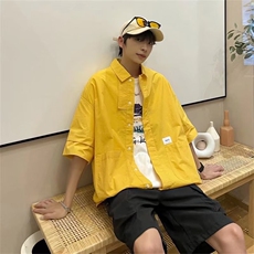 男潮时尚衬衫原宿标准日系新款QK615P35，男装衬衫，星座1116-2