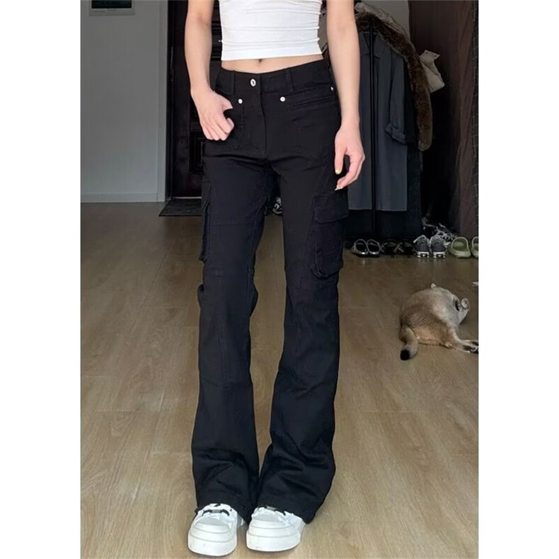 美式铆钉微喇牛仔裤男款cleanfit水洗黑色裤子直筒修身柳NKG1072,男装牛仔裤,星座302B-3