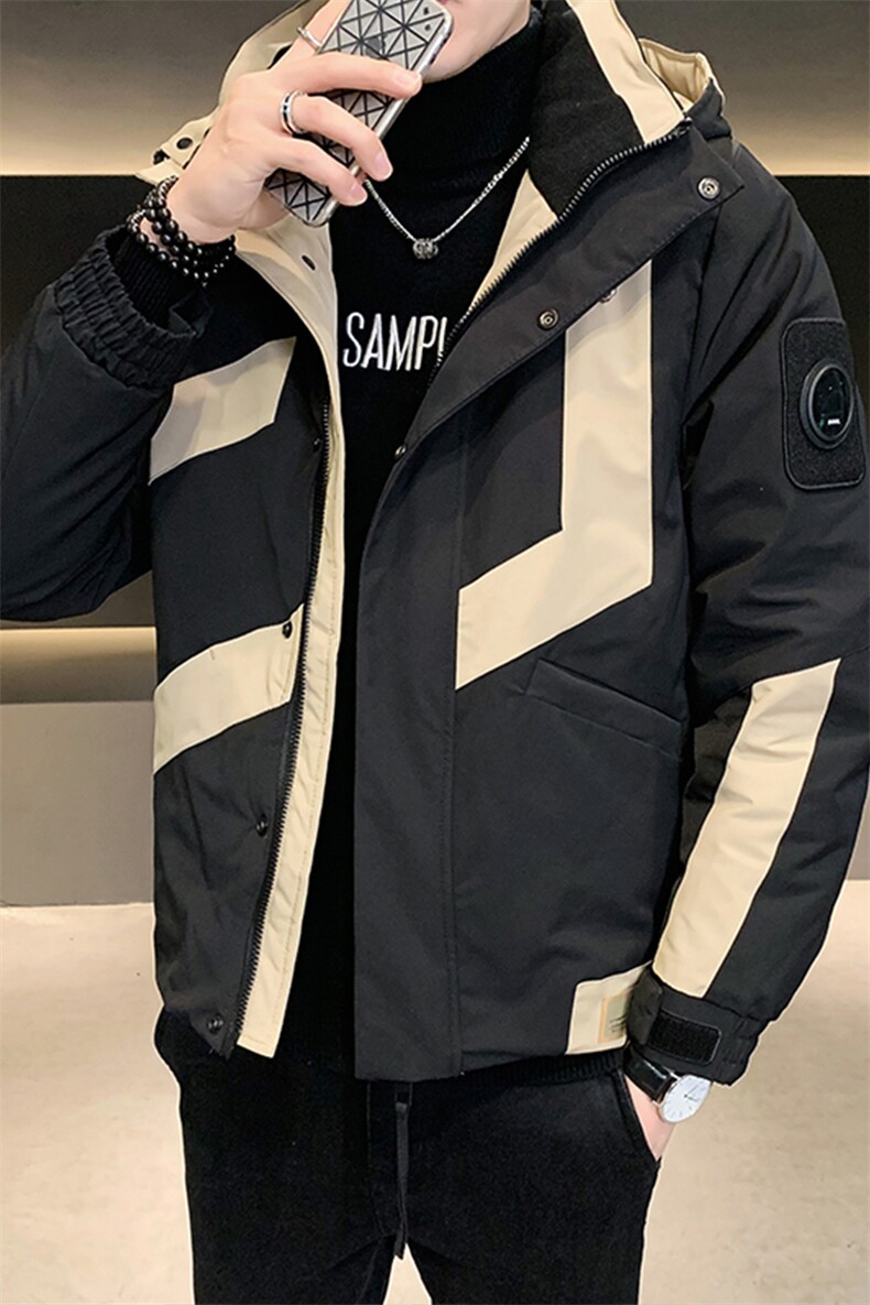 2025冬季新款高品质灰鸭绒羽绒服男士个性拼色外套潮YR8036-P260,男装羽绒服,电商A413