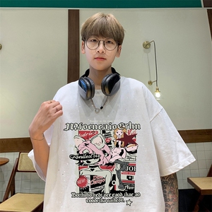 量大优供抖音视频 支持得物配合二开美式满天星亮片短袖T恤MTX559图片