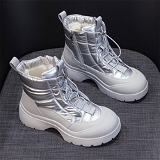 X4631-175雪地靴女秋冬新款厚底韩版加绒加厚面包大棉鞋，女鞋长靴，星座1407-3