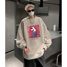 抖音得物供货提供视频秋冬重磅美式麂皮绒圆领卫衣JY333，男装卫衣，电商A486