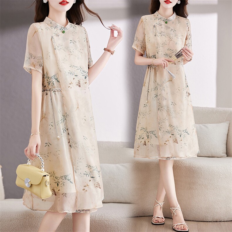 2024夏装连衣裙，女装连衣裙，伊航服饰