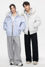 日系无影墙冬季大毛领防风情侣棉衣面包服外套男女同款XY2525-P95，男装棉衣，星座717