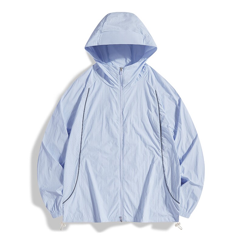 UPF50+有报告凉感轻薄透气宽松大码潮流防晒服DQC657-P48，男装防晒衣，电商B306