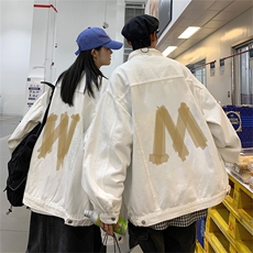 2025春季港风情侣不一样印花牛仔夹克外套男JK567-P6588，男装夹克，星座912-1（原星座914-5）