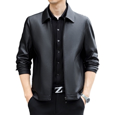 FA6006钱塘2020-3冬季厚款时尚休闲帅气中年男士皮衣外套P150，男装皮衣，钱塘207-3