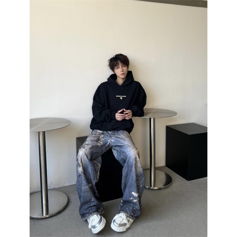 【有货】cleanfit蓝色链条牛仔裤美式复古高街裤子N0091LL-特P70,男装牛仔裤,星座1007（原301D）
