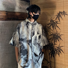 特批P25无差价夏季风透气凉感时尚冰丝大码短袖衬衫男士CD892，男装衬衫，电商A001-1