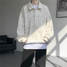 现货WY10165-特P48控88美式复古解构拼接大码男宽松情侣套头卫衣，男装卫衣，电商A059