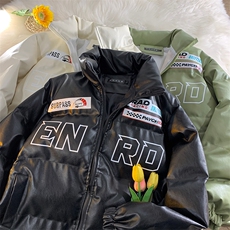 EQ156机车服皮棉衣外套男冬季防风赛车服加厚棉服潮牌P118，男装棉衣，电商C306-1