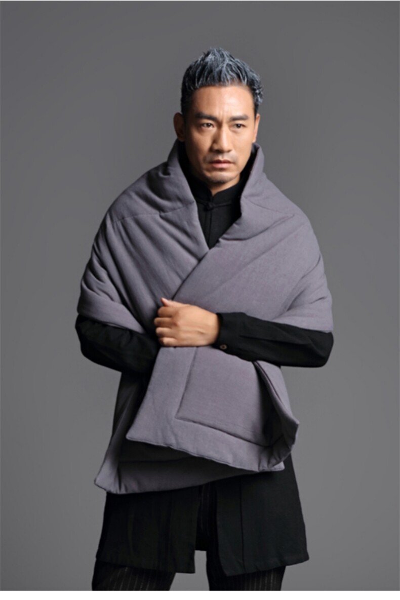 冬季风男士唐装男棉衣复古披肩佛系打坐男女保暖披风8810-P75,男装棉衣,星座1105-3