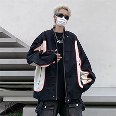 秋季赛车服美式机车外套男飞行员夹克情侣装JK903P68，男装夹克，星座410-2