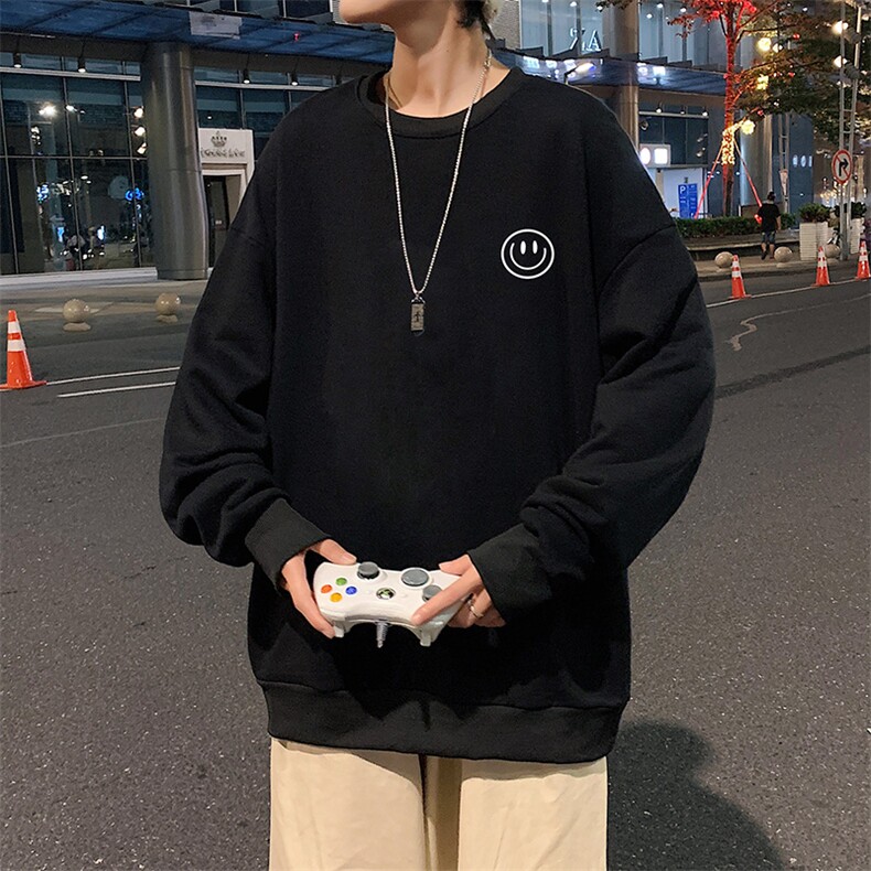S6224-P28秋季圆领卫衣男大码韩版宽松长袖外套,男装卫衣,电商A040