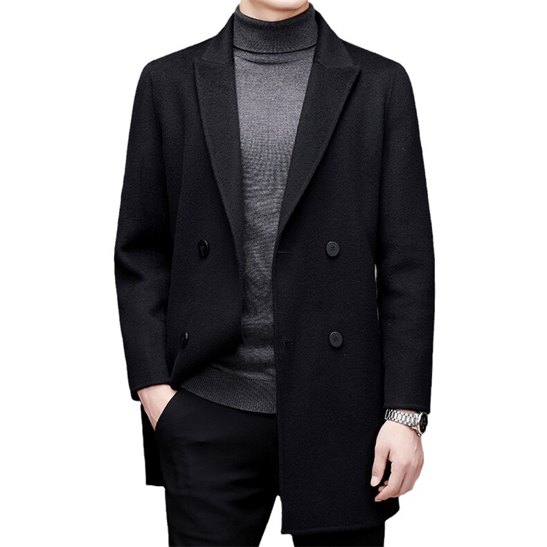 澳洲羊毛大衣男外套中年男士休闲西服领毛呢上衣MNSA2289-P480，男装风衣，电商B212（原钱塘6029）