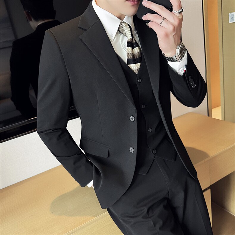 507A-SJT812-P2102025春装时尚男士英伦双扣媳妇三件套,男装西服套装,星座507A（原星座306B-2）