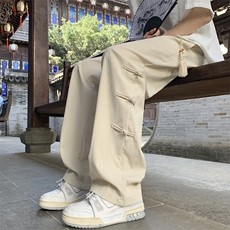 新中式风盘扣裤子夏季垂感长裤（现货）KK176-特P30控58，男装休闲裤，星座1213