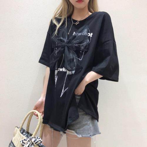 网纱爱心蝴蝶结短袖，其它，雪莉雷拉