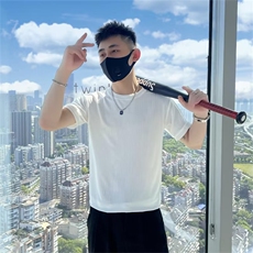 冰丝t恤男纯色短袖夏季痞帅设计感半袖2024新款男士体恤上衣T237，男装T恤，星座1116A-2（原606A-1）