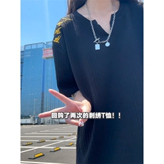 XZ809A/FFF03/特P24/控48美式V领坎肩万针绣花T恤，男装T恤，星座809A(原222-1)
