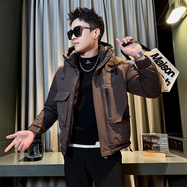 秋冬季新款男装棉衣保暖时尚连帽棉袄社会小伙袄子MY8116-P158,男装棉衣,电商D327