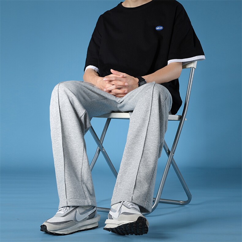 夏季男装港风ins时尚潮流宽松简约百搭男裤DK7006-P37控68,男装休闲裤,星座717