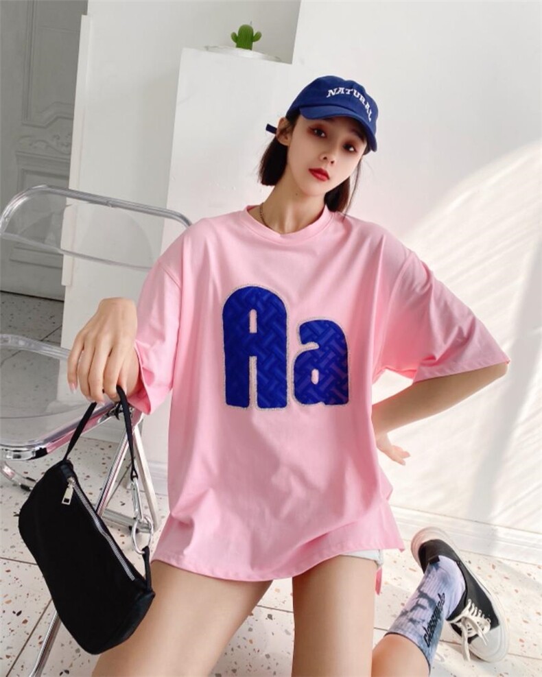 时尚潮流休闲大版T恤，女装T恤，泽妤