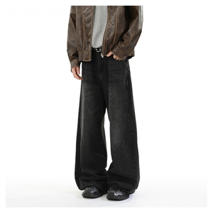 xz905-2-Z049#P65-（控98）美式高街宽松阔腿牛仔裤图片