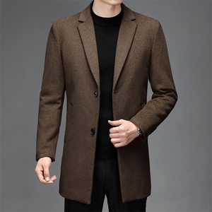 S9103秋冬男士毛呢大衣修身羊毛外套商务休闲高端西服P150图片