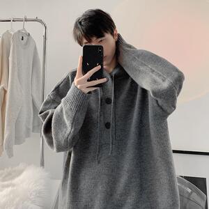 MM203-P52美式复古潮牌纯色情侣重磅休闲外套连帽毛衣图片