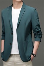 薄款休闲西服男装2023新款秋季时尚宽松上衣男士长袖免烫纯色外套，男装西服，电商B212（原钱塘6029）