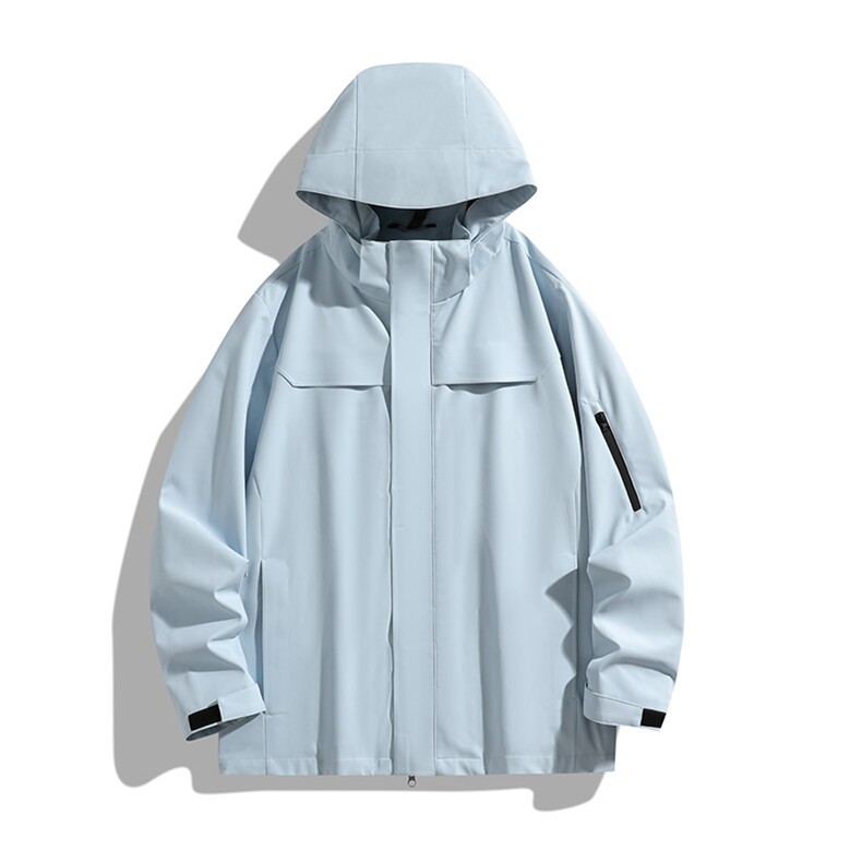 新款男女高品质户外登山服青少年学生冲锋衣夹克外套HS6606图片