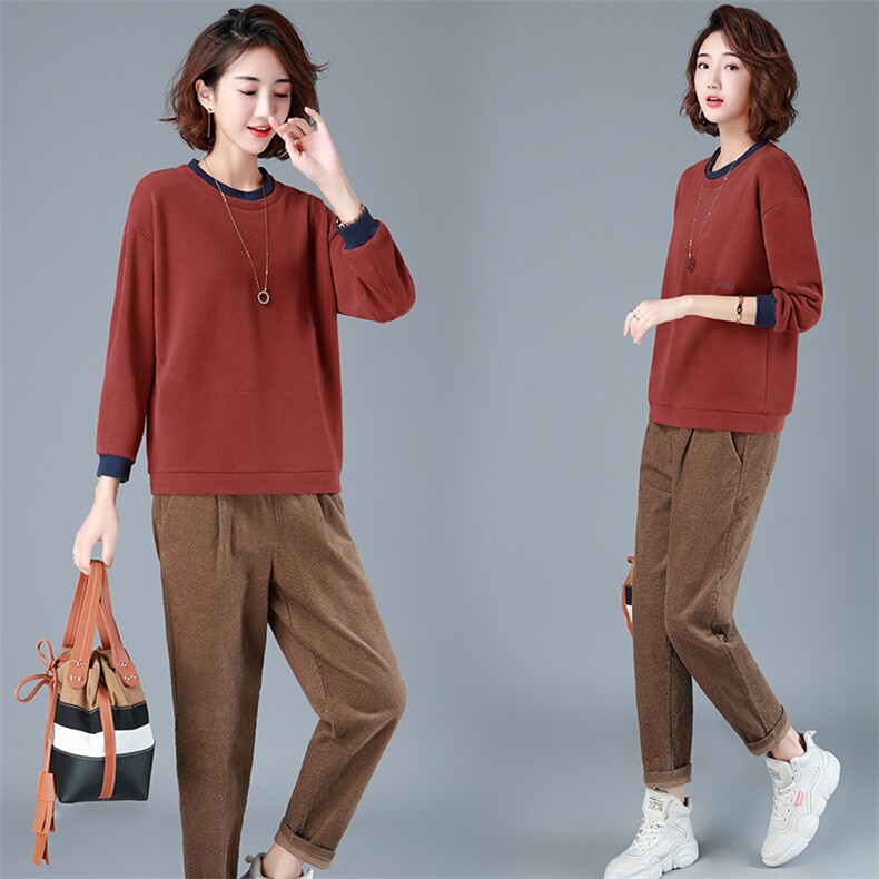 2022年秋季新款潮套头圆领卫衣女长袖韩版宽松显瘦上衣服女打底衫,女装卫衣/绒衫,简韵佳