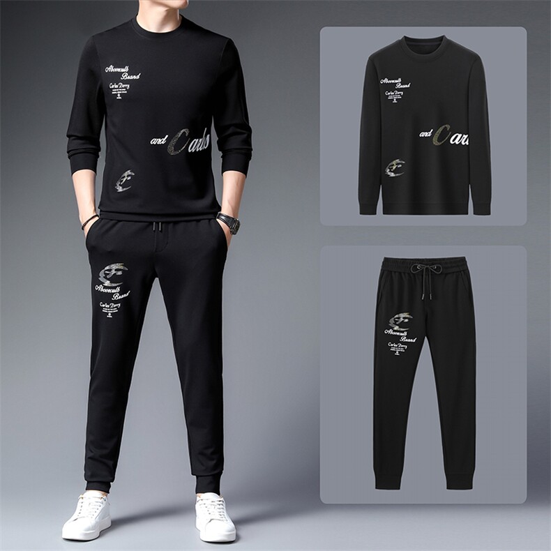 CA9808钱塘2020-2春秋新款时尚休闲帅气中青年男士套装P160,男装休闲套装,钱塘207-2