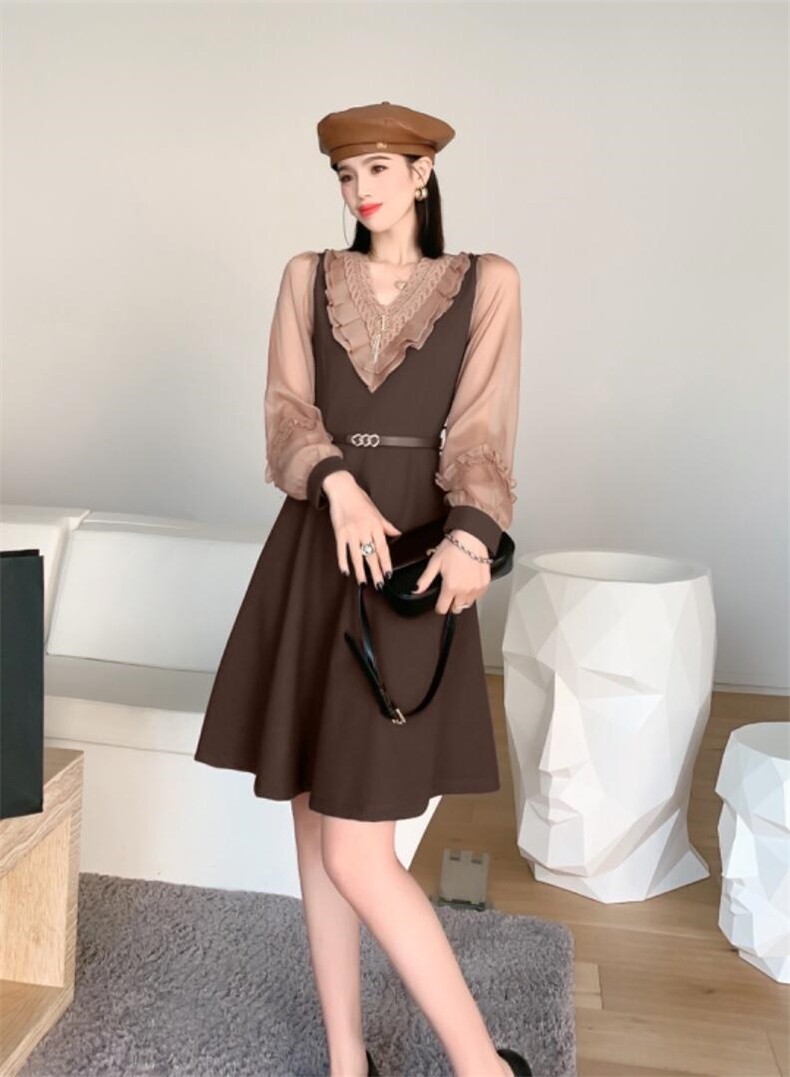 秋冬打底连衣裙，女装连衣裙，蕃米莉