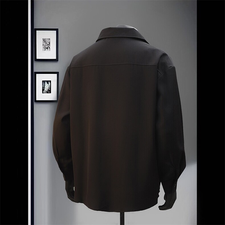 风绣花长袖衬衫风印花宽松版型百搭打底衫CS930P-45,男装衬衫,电商A128