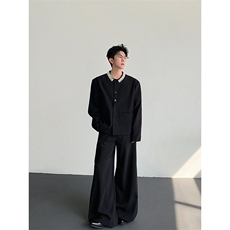 高级感小香风重工镶钻垫肩圆领西装外套男廓形上衣XZ17P128，男装西服，星座512-1（原513-3）