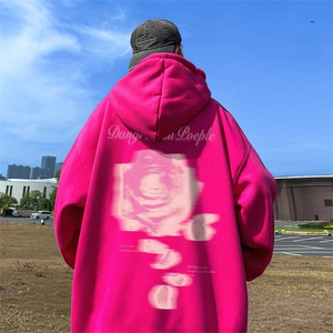 抖音得物供货 可提供视频 春装重磅美式宽松连帽卫衣DL2450图片
