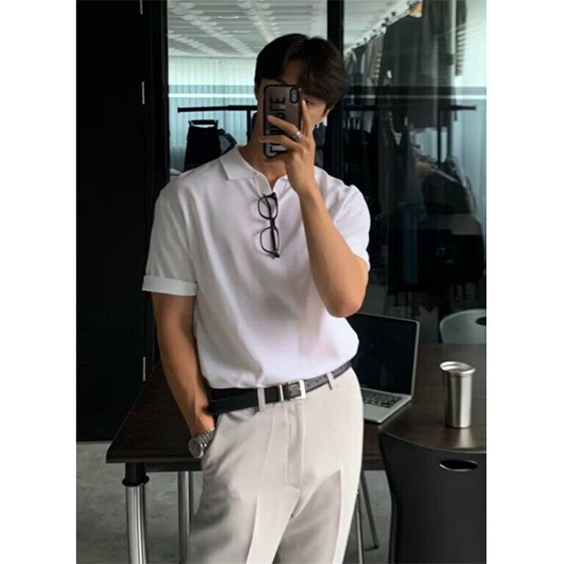 夏季男士polo衫t恤短袖翻领宽松潮流潮针织衫短袖TA52,男装T恤,星座1116A（原606A-3）