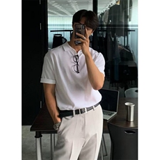 夏季男士polo衫t恤短袖翻领宽松潮流潮针织衫短袖TA52，男装T恤，星座1116A（原606A-3）