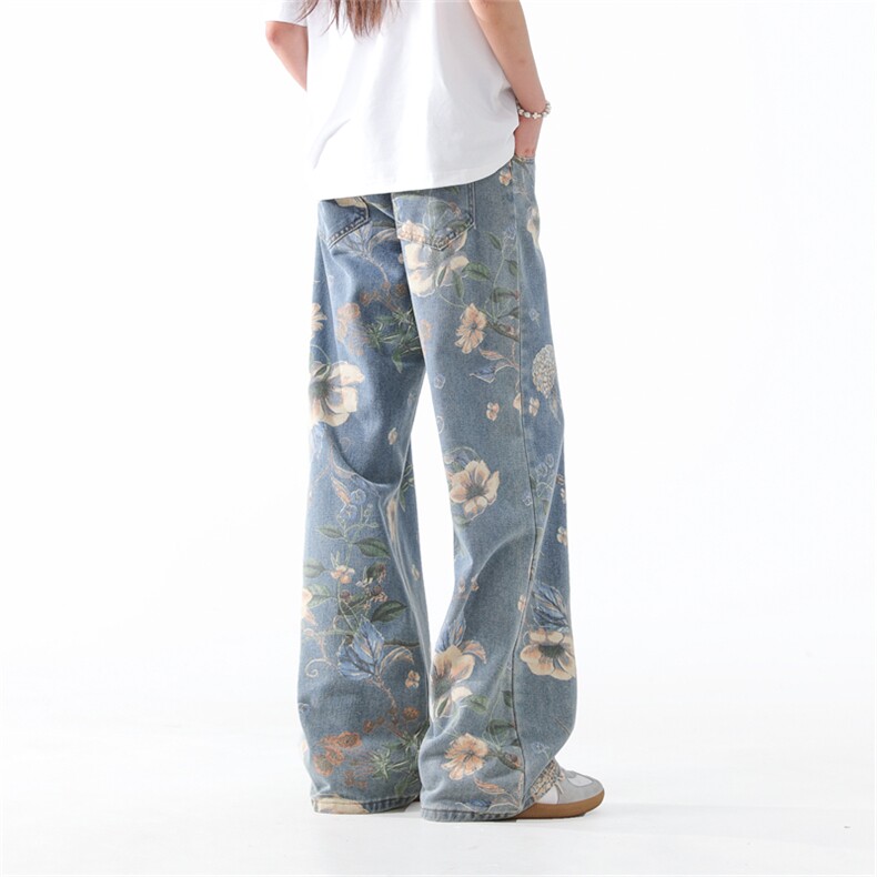903-AK40-特P55【S-3XL】男女花灰牛仔裤！3,男装牛仔裤,星座903